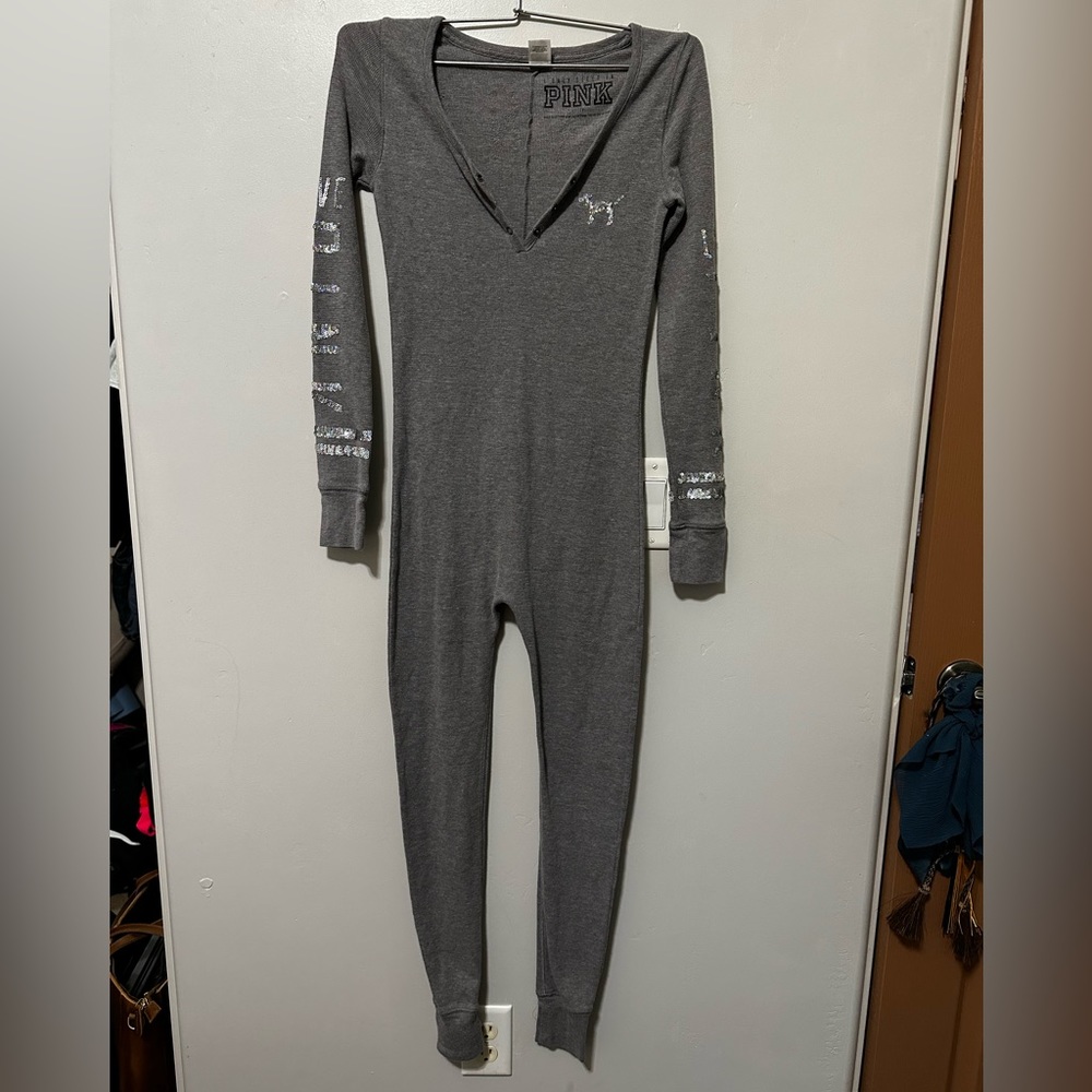 Long sleeve PINK bodysuit with booty flap